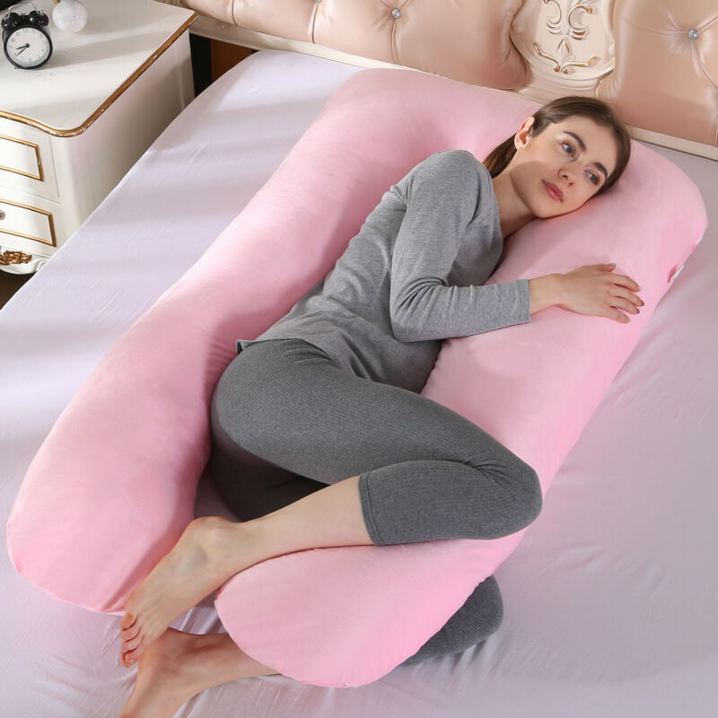 U-Shape Maternity Pillow Pregnant Women Comfortable Soft Cushion Bedding Full Body Nursing Pregnant Pillow Removable & Washable